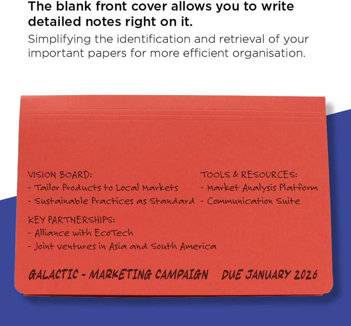 Exacompta Guildhall Geldbörse mit Klappe, 315 g/m², Kanzleipapier, Rot, 50 Stück, rot