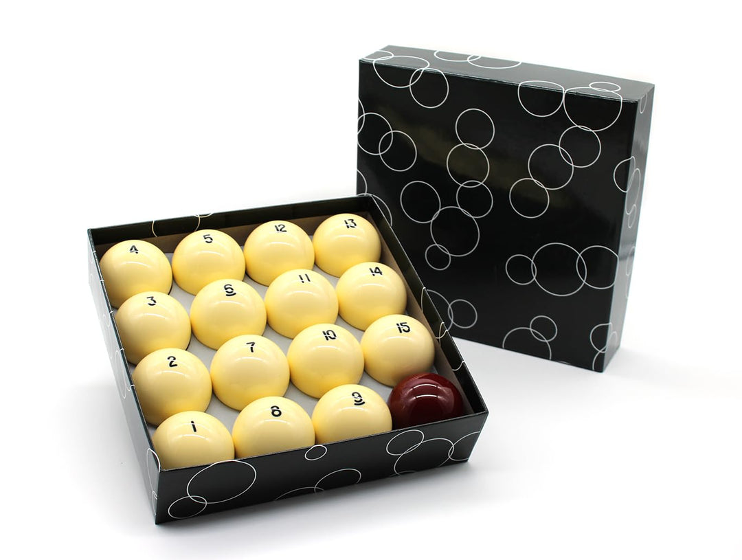 Billard Kugelset Billardkugeln Premium, Russische Pyramide, 68mm, Gelbe/Rote Breakkugel Roter Breakb
