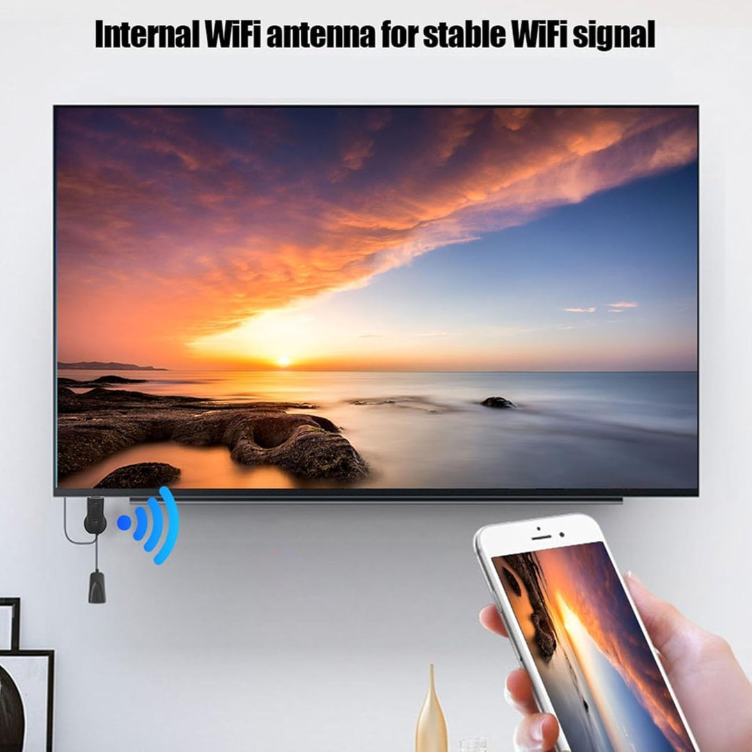 Drahtloser WiFi Display Dongle, Wireless HDMI Adapter Dongle 2,4 GHz Drahtloser Display-Adapter 1080
