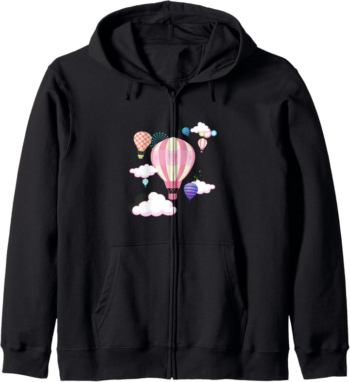 Der Himmel ist die Grenze Heissluftballon Geschenk Kapuzenjacke