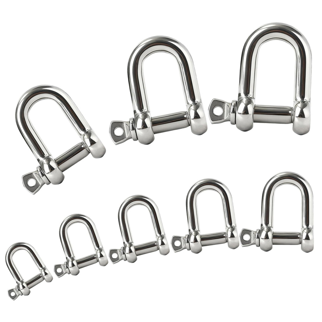 Edelstahl Schäkel Schloss, 10mm D Ring Schraube Bogen Anker für Marine Boot, Ketten Schäkel mit Pin