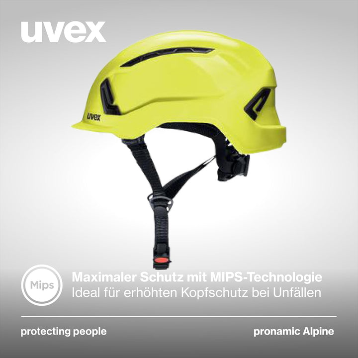 uvex pronamic Alpine Schutzhelm mit MIPS-Sicherheitssystem - Schutz und Dynamik - Damen/Herren Gelb,