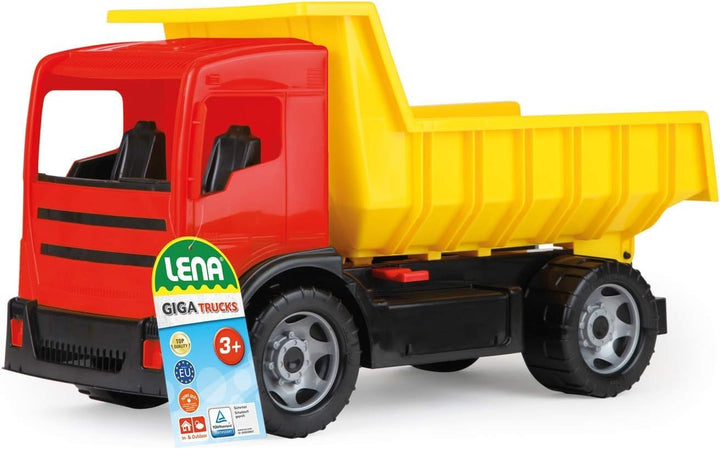 Lena 2060 - Lastwagen 63X35X27Cm, Rot/Gelb Muldenkipper, Muldenkipper