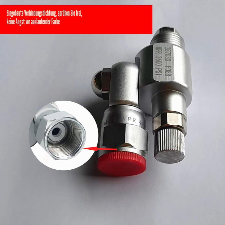 CleanShot Absperrventil mit Spitze, 287030 Airless Spray Adapter Gelenk für Airless Sprayer, Sprayer