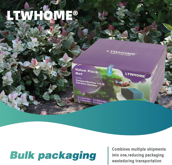 LTWHOME Feinfilter, Kohlefilter, Grobfilter, Medium und Polyfilter Serie Passend für Juwel Compact/B