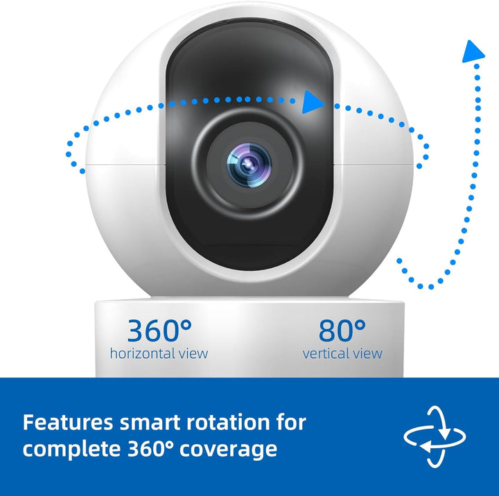 XNY 2MP Tuya Smart Life Sicherheit Kamera, 1080P HD Pan Tilt WLAN Haus Überwachungskamera, Zwei-Wege