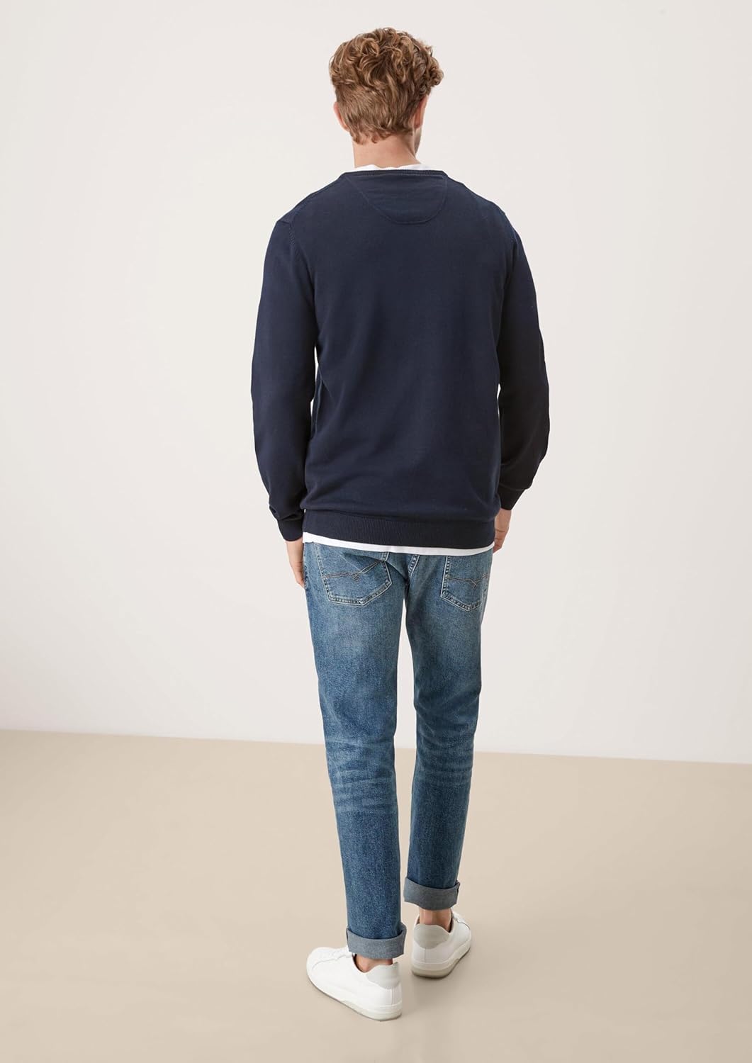 s.Oliver Herren 2152193 Pullover mit Logo-Stitching S Blau(5978), S Blau(5978)