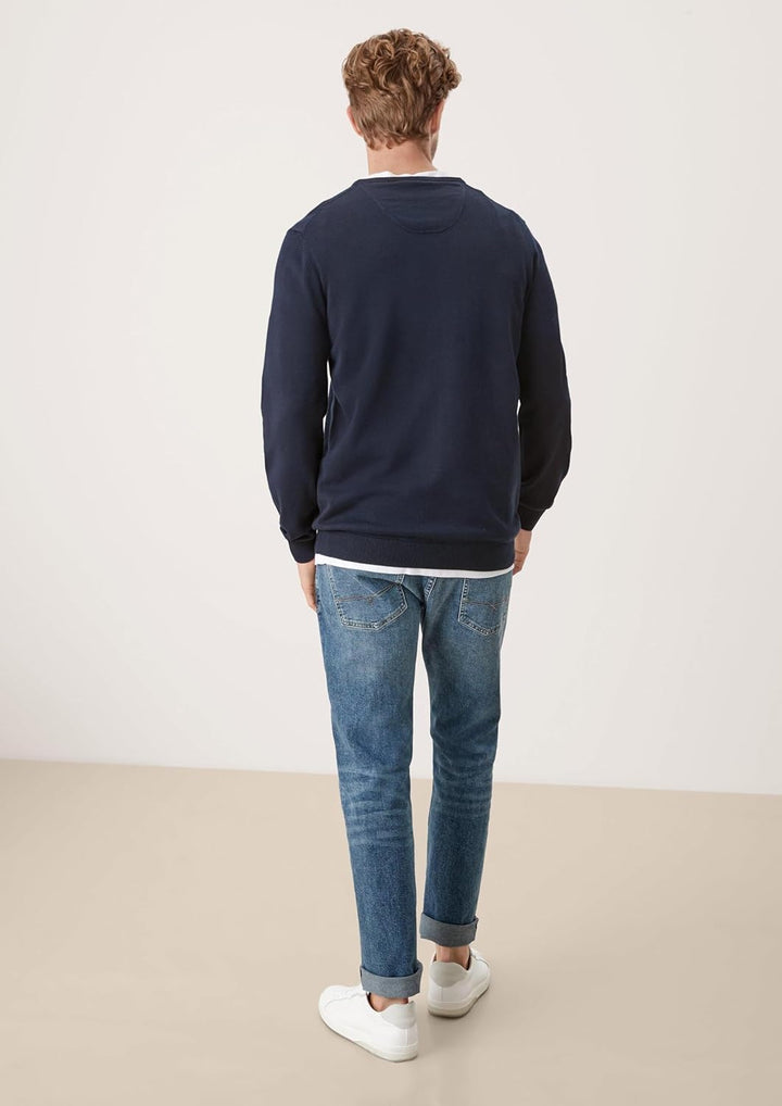 s.Oliver Herren 2152193 Pullover mit Logo-Stitching S Blau(5978), S Blau(5978)