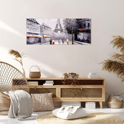 Wandbilder Dekoration Wohnzimmer Architektur Paris Eiffle Frankreich Bilder auf Leinwand 120x50cm Le