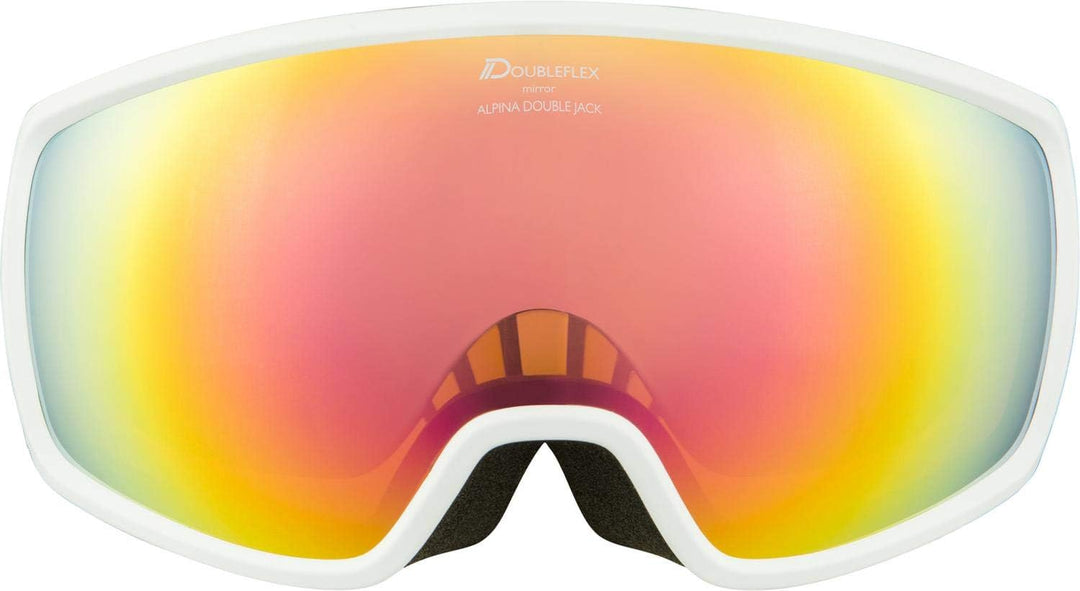 ALPINA DOUBLE JACK Q-LITE - Verspiegelte, Kontrastverstärkende OTG Skibrille Mit 100% UV-Schutz Für
