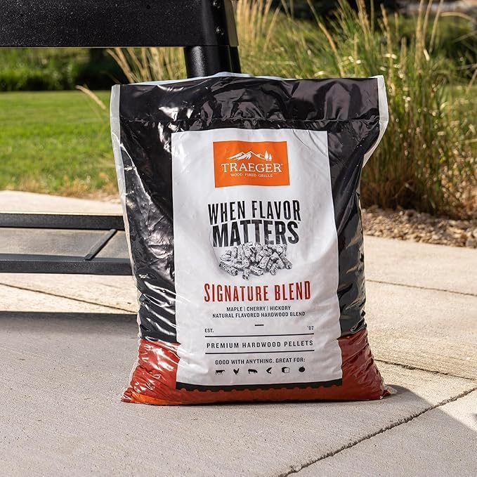Traeger Grills Signature Blend 100% natürliche Holzpellets für Räucher- und Pelletgrills, BBQ, Backe