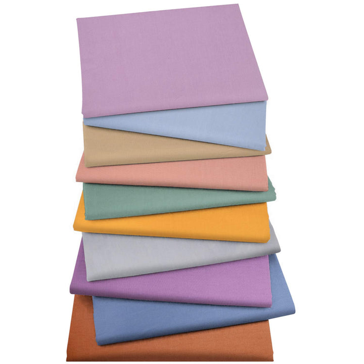 Aubliss cotton fabric Stoffbündel Stoff, Baumwolle, 10 Stück, einfarbig, 10 Stück, Einfarbig