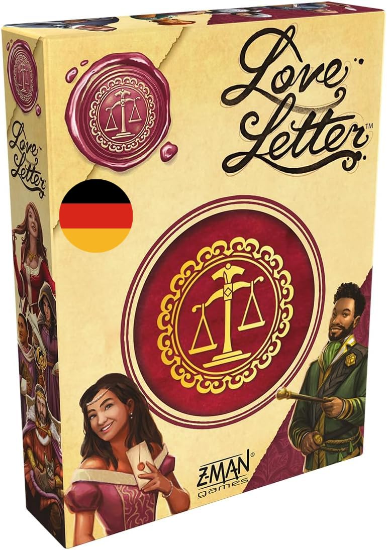 Z-Man Games, Love Letter, Kennerspiel, Kartenspiel, 2-6 Spieler, ab 10+ Jahren, 15 Minuten, Deutsch