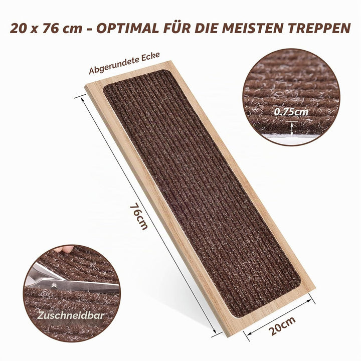 MBIGM 15er Set Stufenmatten 20 cm X 76 cm Treppenteppich Selbstklebend Sicherheit Stufenteppich für