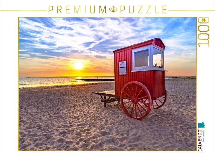CALVENDO Puzzle Badewagen im Sonnenuntergang 1000 Teile Lege-Grösse 64 x 48 cm Foto-Puzzle Bild von