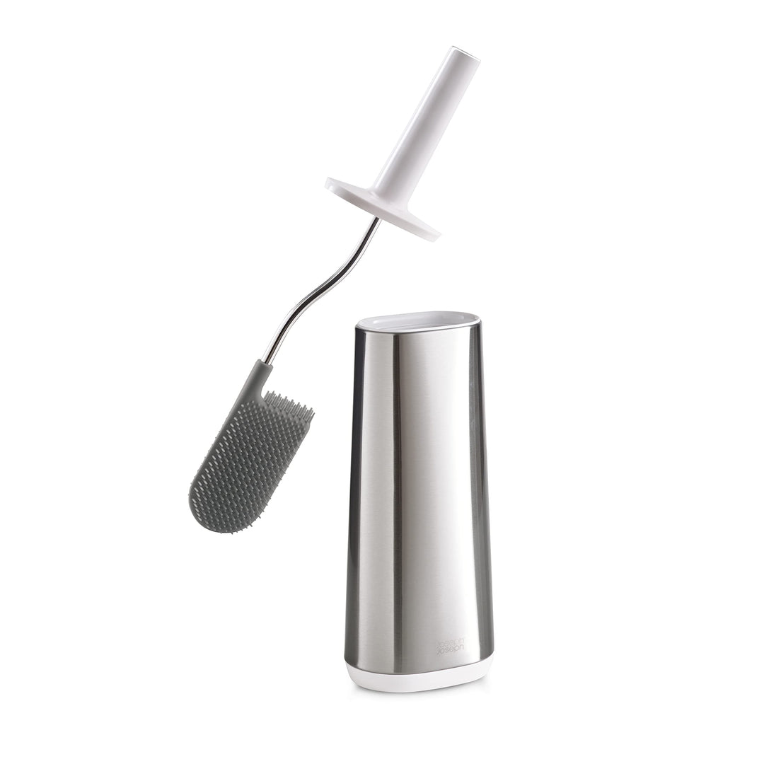 Joseph Joseph Flex - Hygienische Silikon-Toilettenbürste mit Halter, Anti-Tropf, Anti-Verstopfung Ko