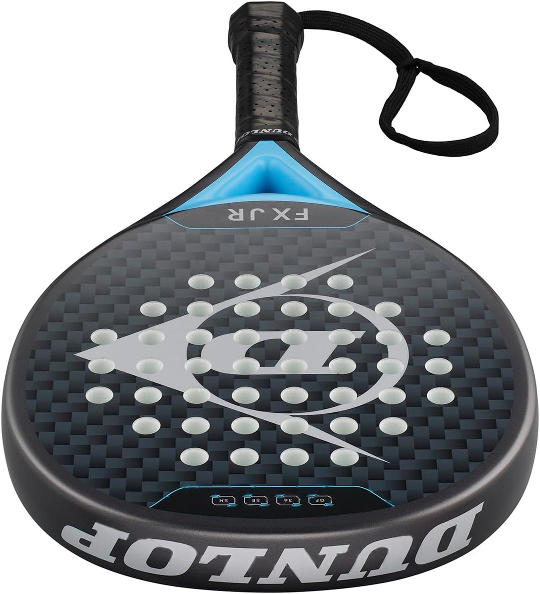 Dunlop FX Padel Schläger – Graphit- und Carbonrahmen – Für Junioren, Anfänger und Fortgeschrittene S