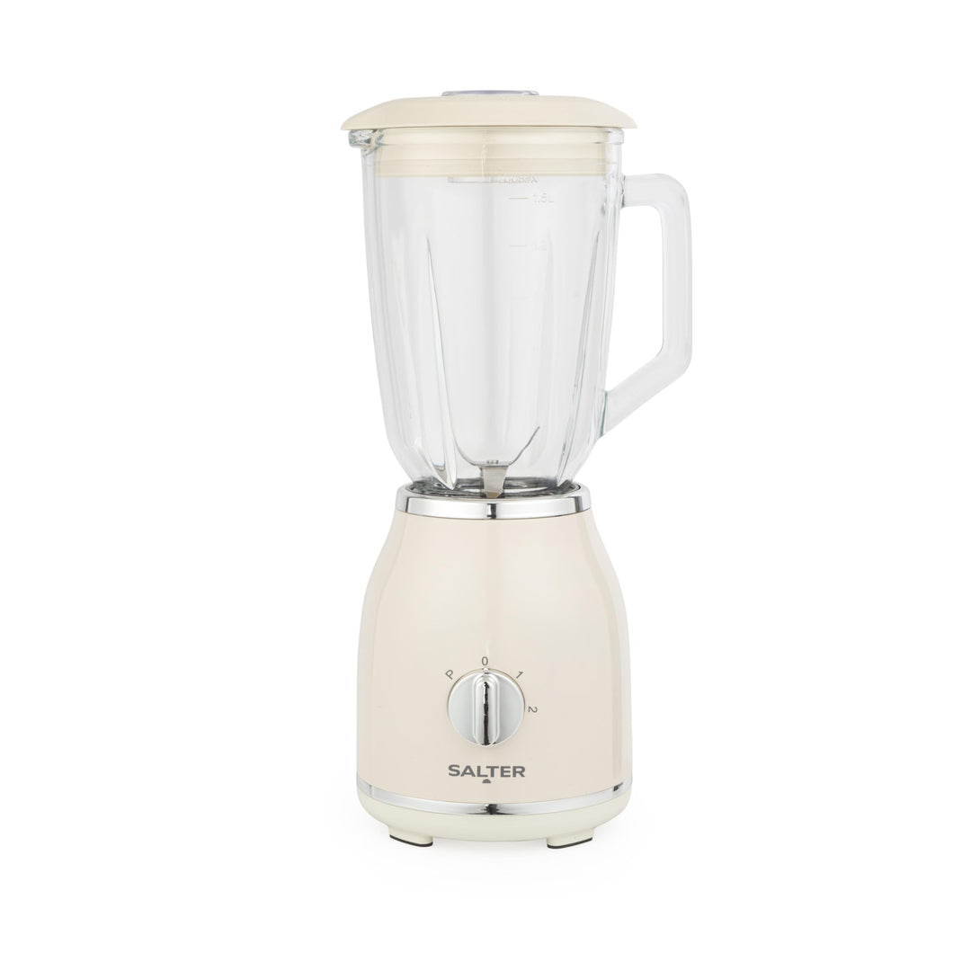Salter Retro Cream Jug Blender - BPA-freier abnehmbarer 1,5-Liter-Glasbehälter, 2 Geschwindigkeiten