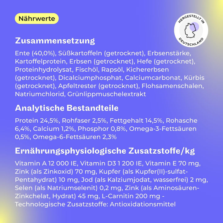 HEY HOLY – Shine-Bright-Shepherds Trockenfutter für ausgewachsene Hunde mit 40% Ente– 1er Pack (7kg)