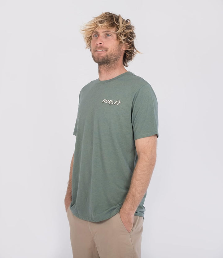 Hurley Herren Evd Pacific Retro Ss Tee T-Shirt S Gürteltier, S Gürteltier