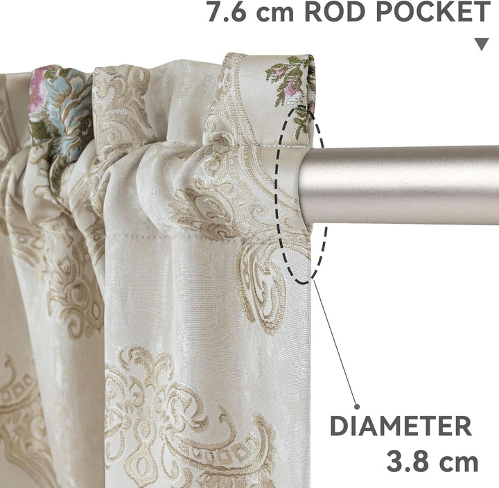 TOPLUXE Vorhänge für Fenster, Damastvorhänge 132x213cm für Schlafzimmer Wohnzimmer Küche, 2 Paneele