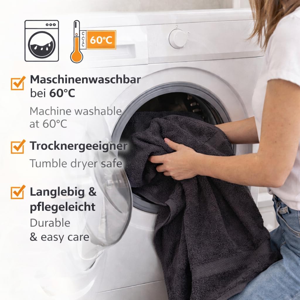 Betz 4-TLG. Handtuch Set Premium 100% Baumwolle 2 Duschtücher Duschtuch Grösse 70 x 140 cm 2 Handtüc