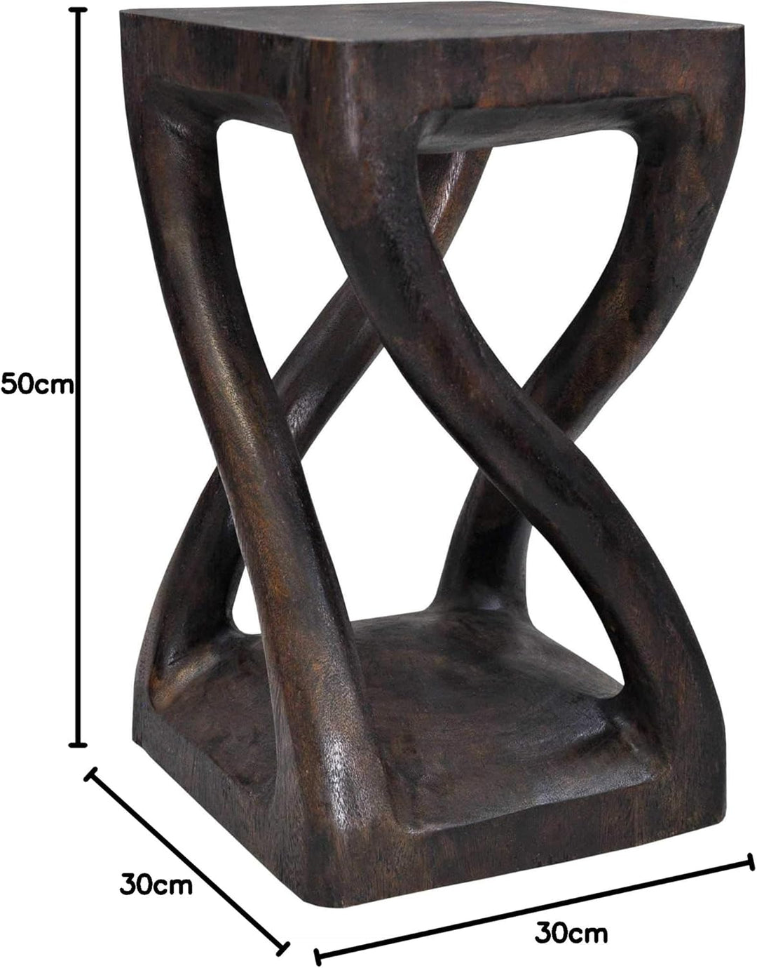 Beistelltisch Blumenständer Säule Hocker Nachttisch Blumensäule Dekoelement Akazienholz gewachst aus