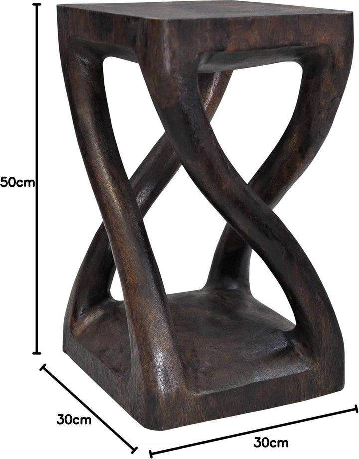 Beistelltisch Blumenständer Säule Hocker Nachttisch Blumensäule Dekoelement Akazienholz gewachst aus