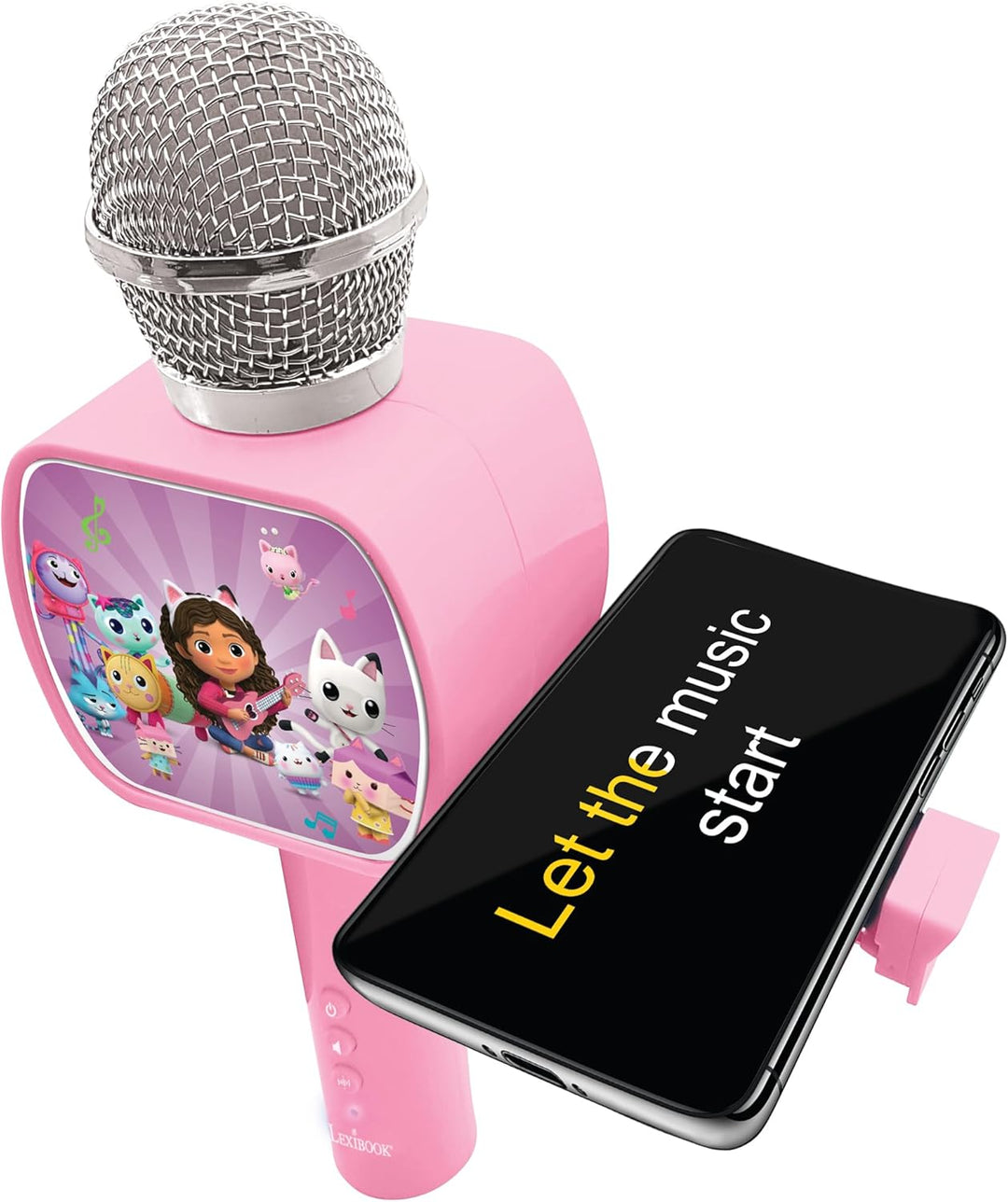 Lexibook, Gabby's Dollhouse, Bluetooth®-Mikrofon mit Stimmveränderungsfunktion, integrierter Lautspr