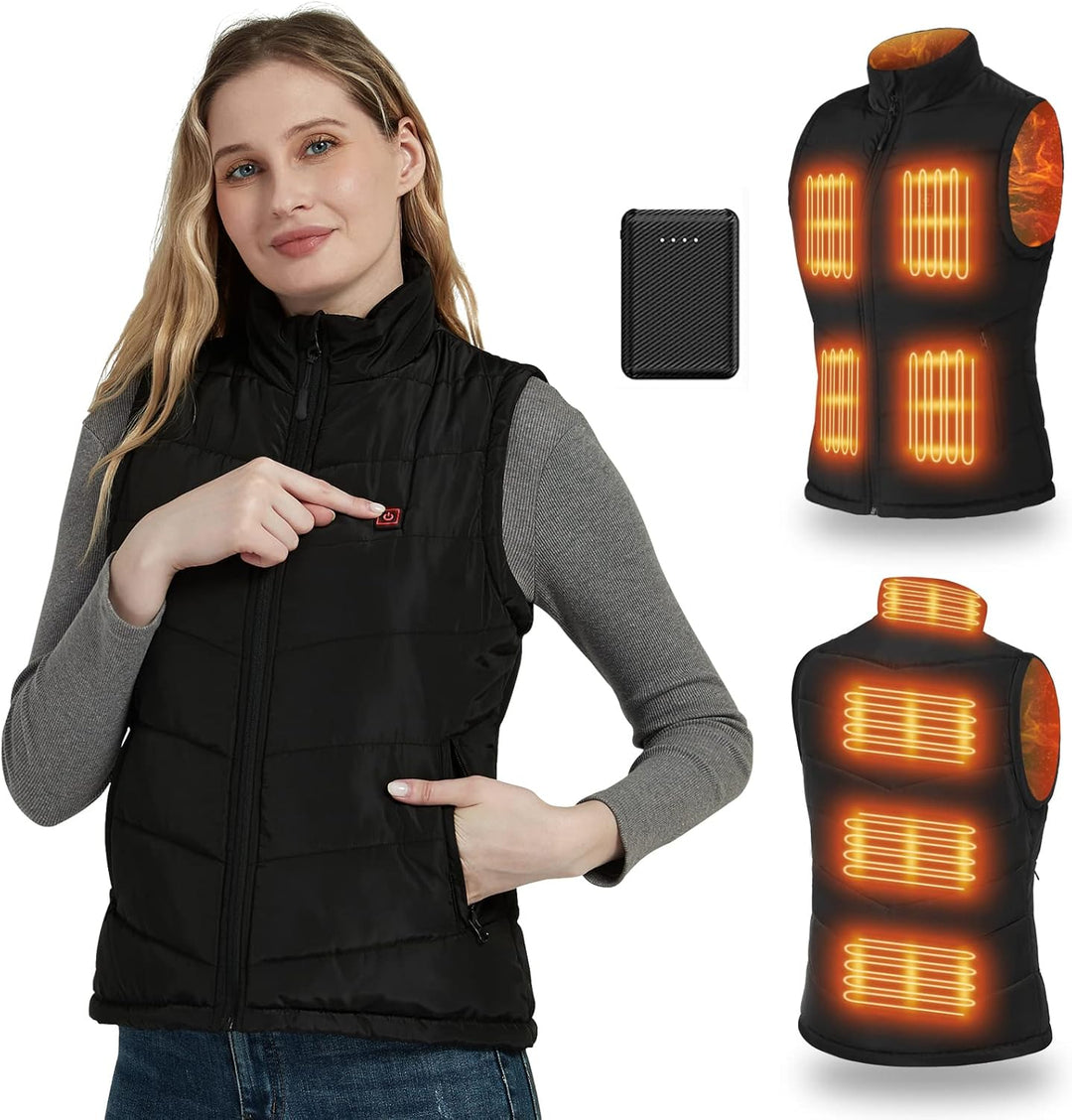FERNIDA Beheizte Weste für Damen,Schmal Geschnittene Beheizbare Damen Weste, Winter Warm Draussen US