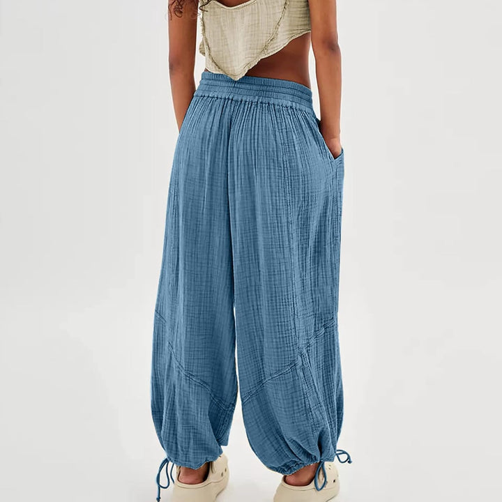 Hose Damen Sommer Grosse Grössen Leicht Lang Stoffhose Lockere Hose Damen Sommer Damen Stepp-Yogahos