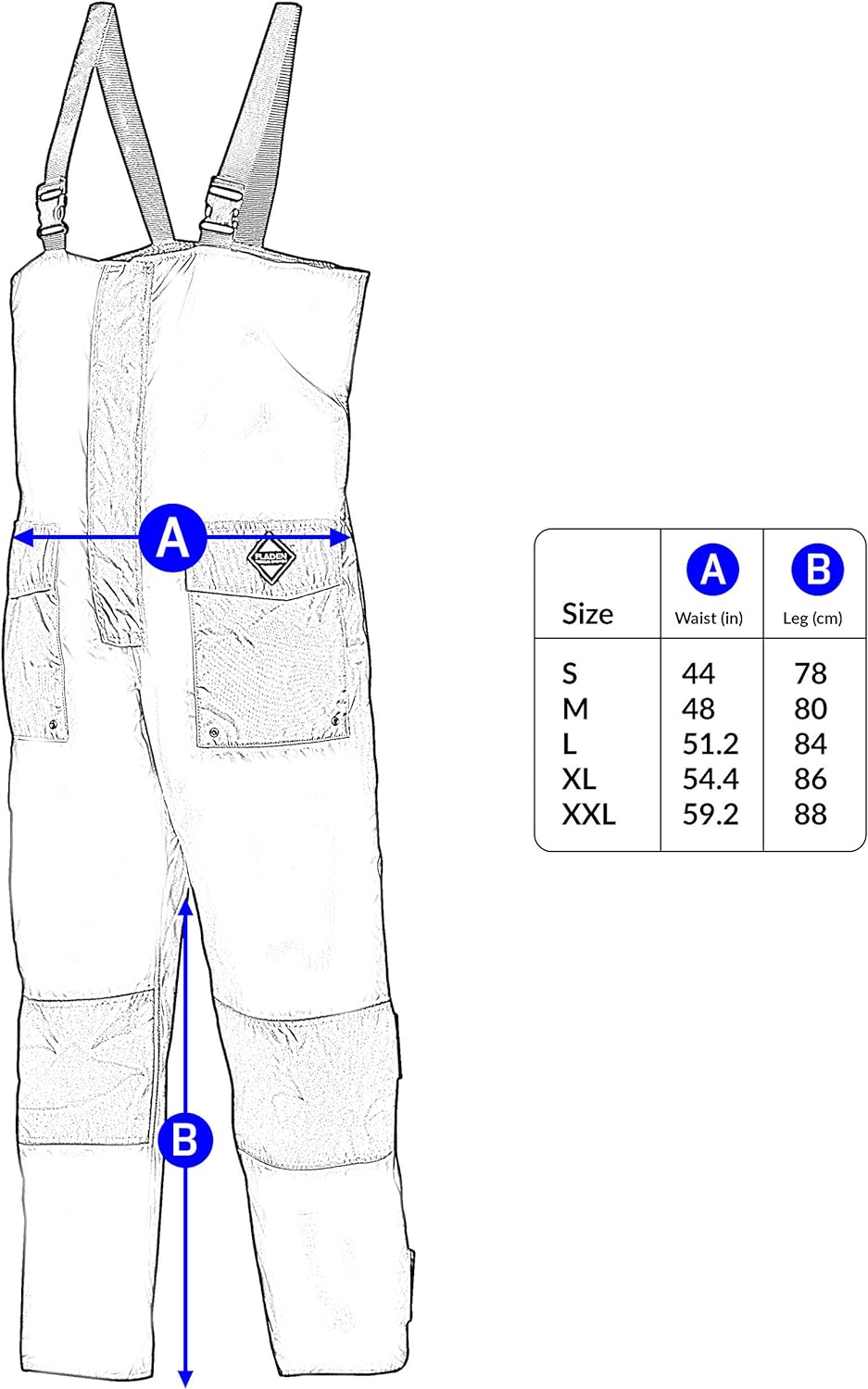 Fladen Rescue-System – 50N 857 Schwimmhose und Trägerhose ITW Nexus Schnallen verstellbare Träger –