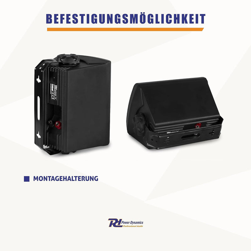 Power Dynamics BC40V Lautsprecher Set 100 Watt, 100 Volt, 8 Ohm Innen- und Aussenlautsprecher, Lauts