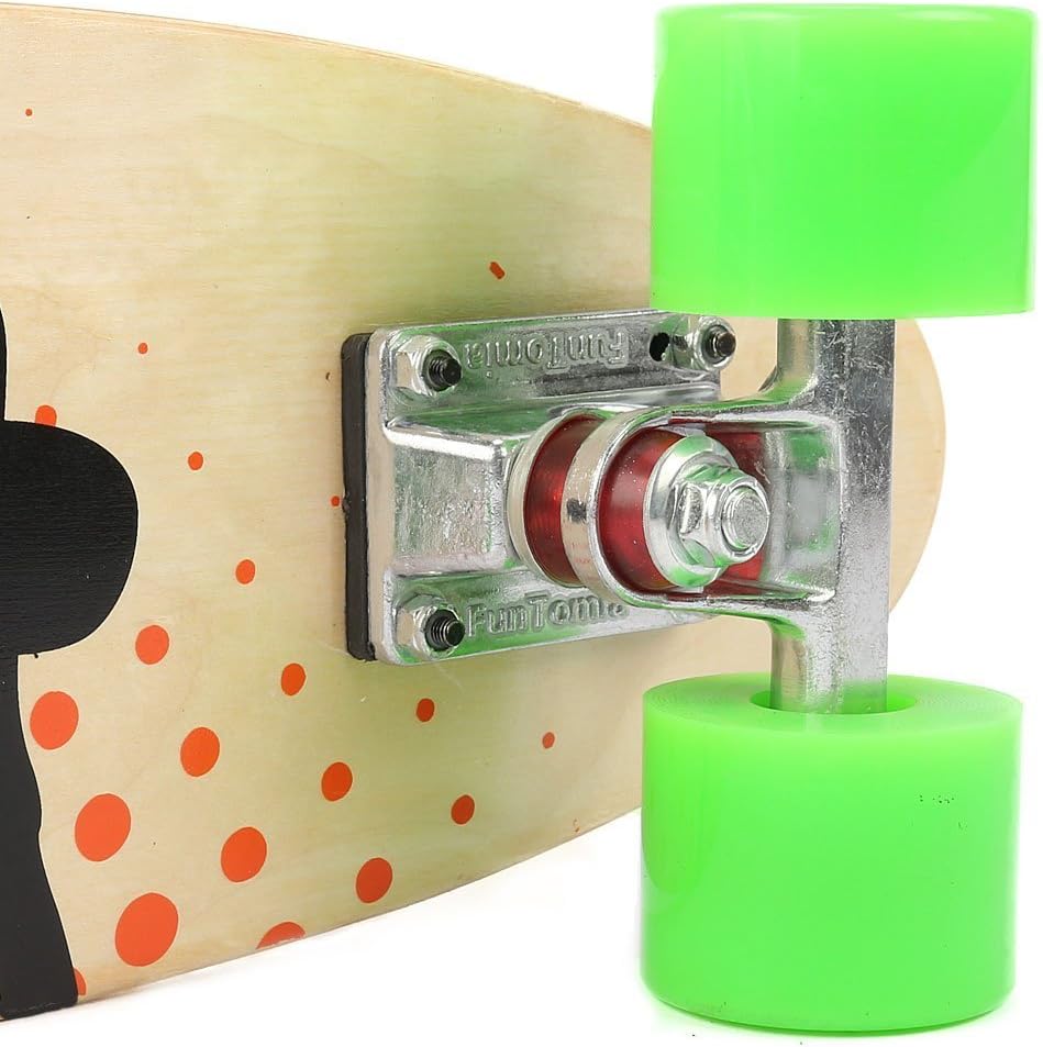 FunTomia Mini-Board Cruiser Skateboard 57cm aus 7-lagigem kanadischem Ahornholz inkl. Mach1 ABEC-9 K