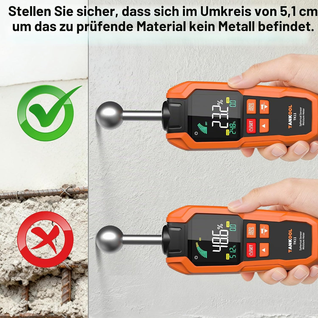 Wandfeuchtigkeitsmesser, Ein Zerstörungsfreies Feuchtigkeitsmessgerät, Geeignet Für Holz, Wände, Dec