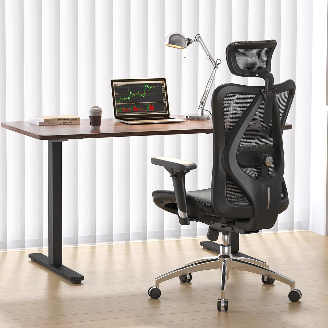 SIHOO M57 Ergonomischer Bürostuhl, Chefsessel mit 3D verstellbare Armlehne und Lendenwirbelstütze, H