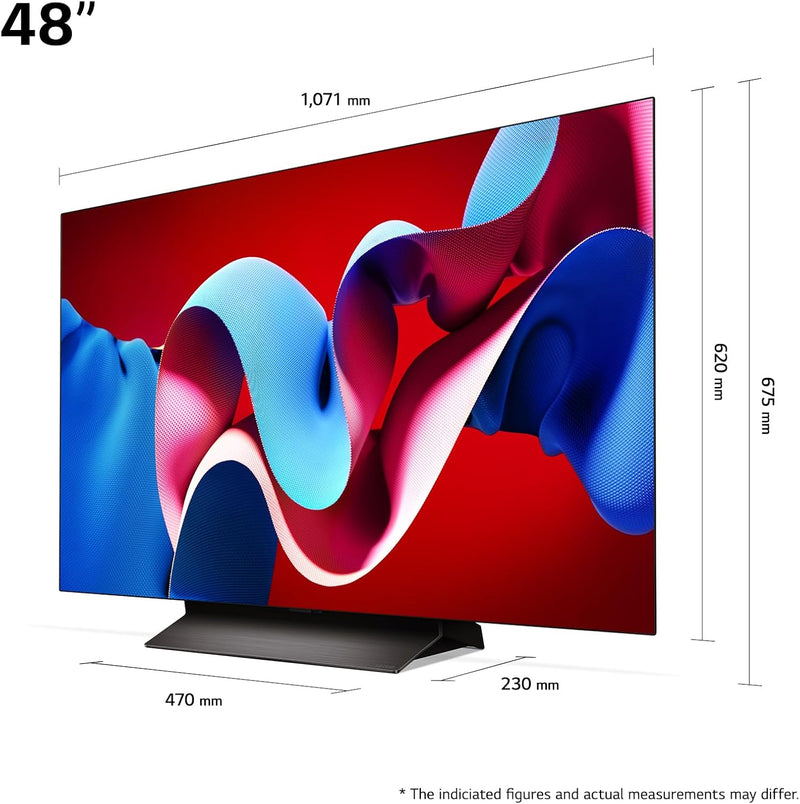 LG OLED48C47LA TV 48" (121 cm) OLED evo Fernseher (α9 Gen7 4K AI-Prozessor, webOS 24, Dolby Vision,