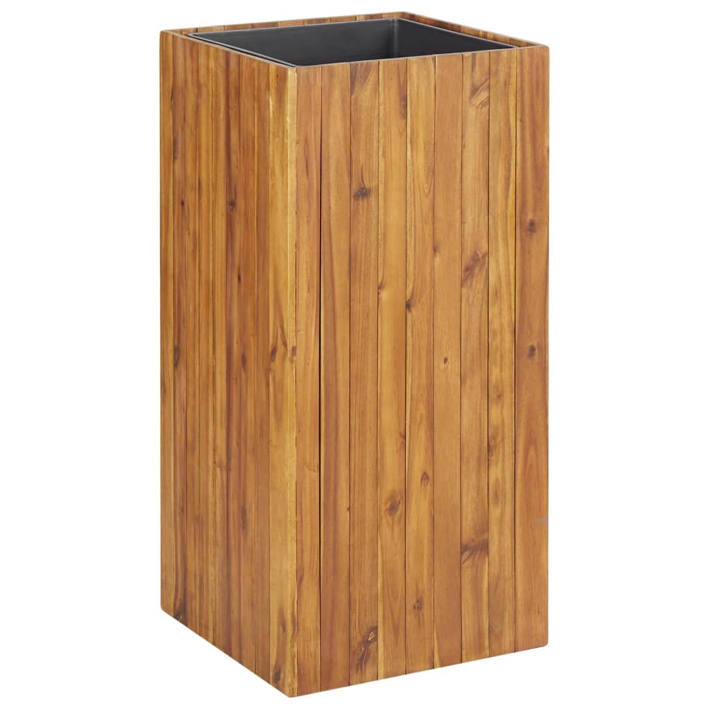 FIRBNUS Pflanzkübel 43,5x43,5x90 cm Massivholz Akazie Garten-Hochbeet Schlichtes Design Blumenkübel