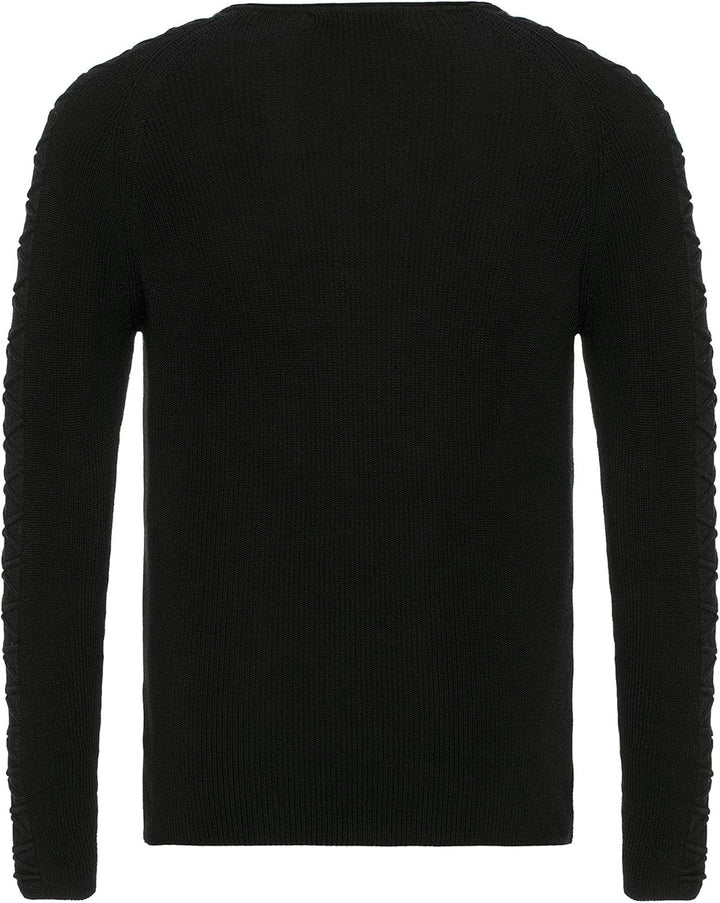 Red Bridge Herren Strickpullover Pullover Slim-Fit Cross Lines XL Schwarz, XL Schwarz