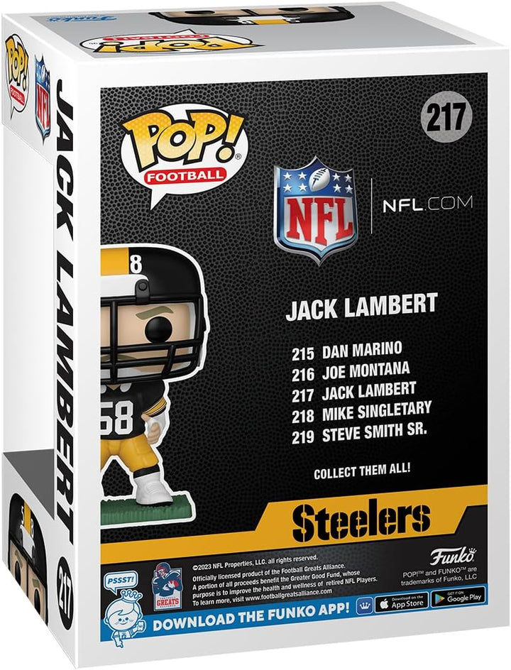 Funko POP! NFL: Legends - Jack John Lambert - (Steelers) - NFL Legends - Vinyl-Sammelfigur - Geschen