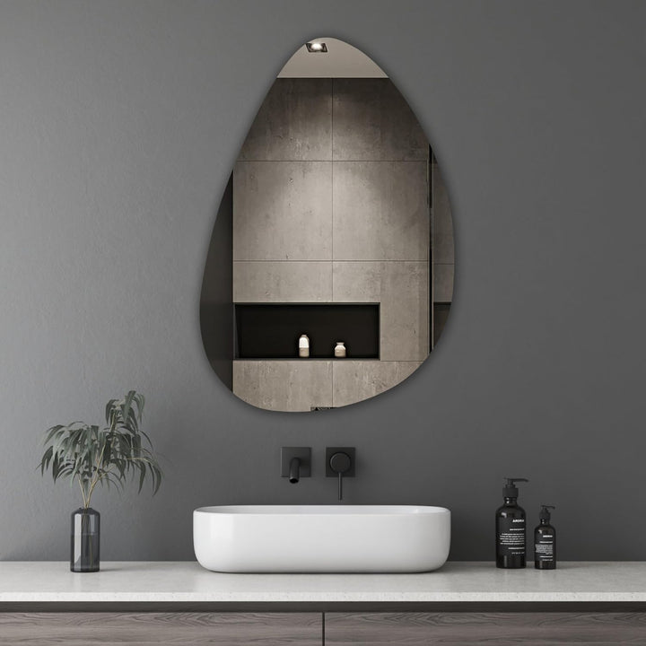 Boromal Spiegel Asymmetrischer 45x70cm Organischer Asymmetrischer Spiegel Badspiegel Asymmetrischer