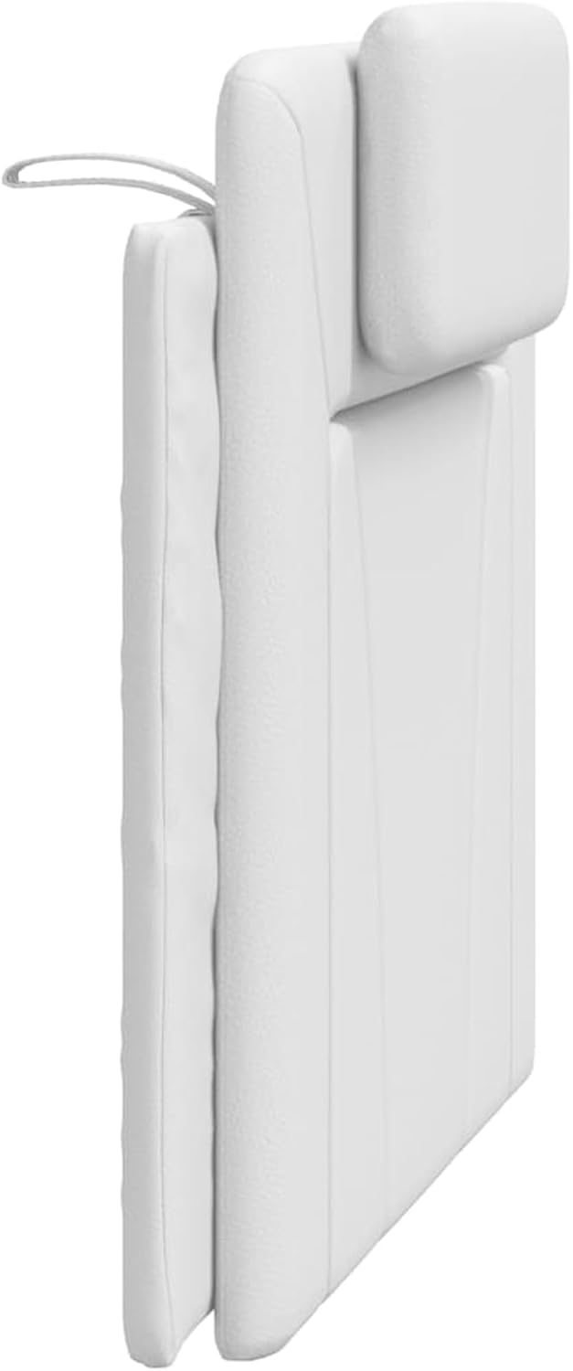 Homgoday Kunstleder Kopfkissen Weiss 100x3x49cm für Bettgestell mit LED-Leuchten Model3207725