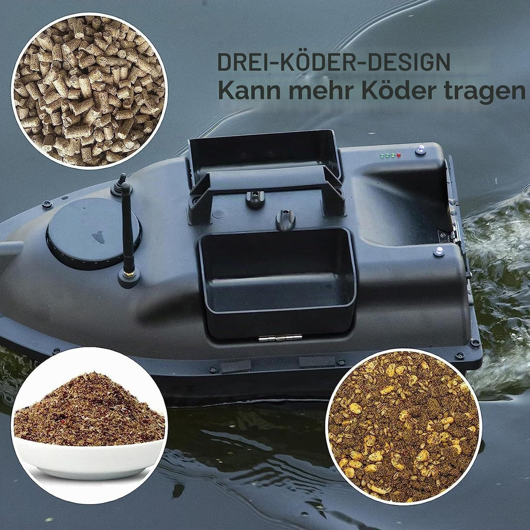 DYJD GPS-Smart-RC Wireless-Köder-Boot 2kg Laden automatischer Vorschub Return Fernbedienung 500M Ent