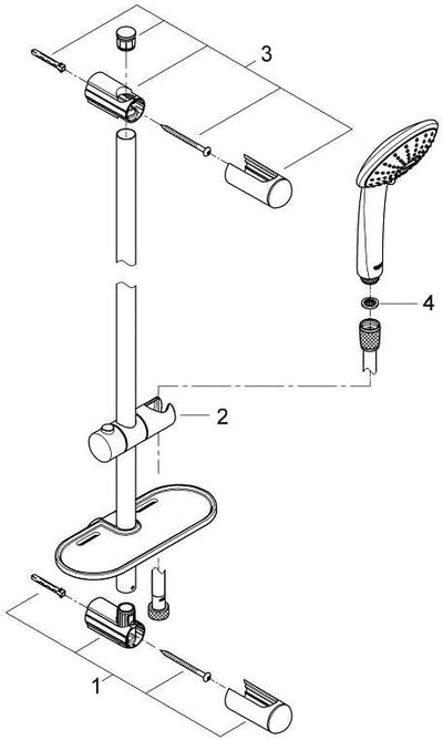 GROHE Euphoria 110 Mono Brausen und Duschsysteme (Brausestangenset 1 Strahlart) chrom, 27267001 1 St