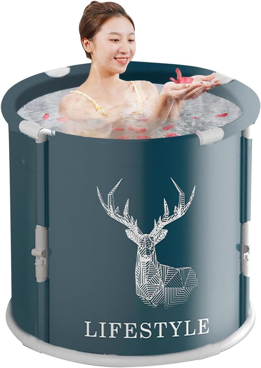 Tragbare Badewanne, faltbarer Erwachsenen-Badeeimer, 70 cm, praktische, stabile grosse Einweichwanne