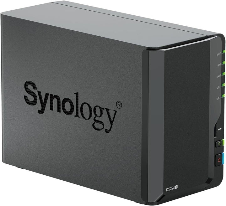 Synology DS224+ 2-Bay Diskstation NAS (Intel Celeron J4125 4-Core 2.0 GHz 2GB DDR4 RAM 2xRJ-45 1GbE
