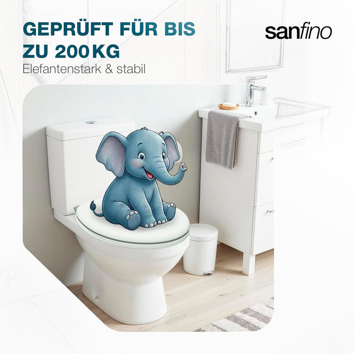 Premium WC Sitz mit Absenkautomatik – hochwertige Toilettendeckel aus Holz, viele bunte Motive, hohe