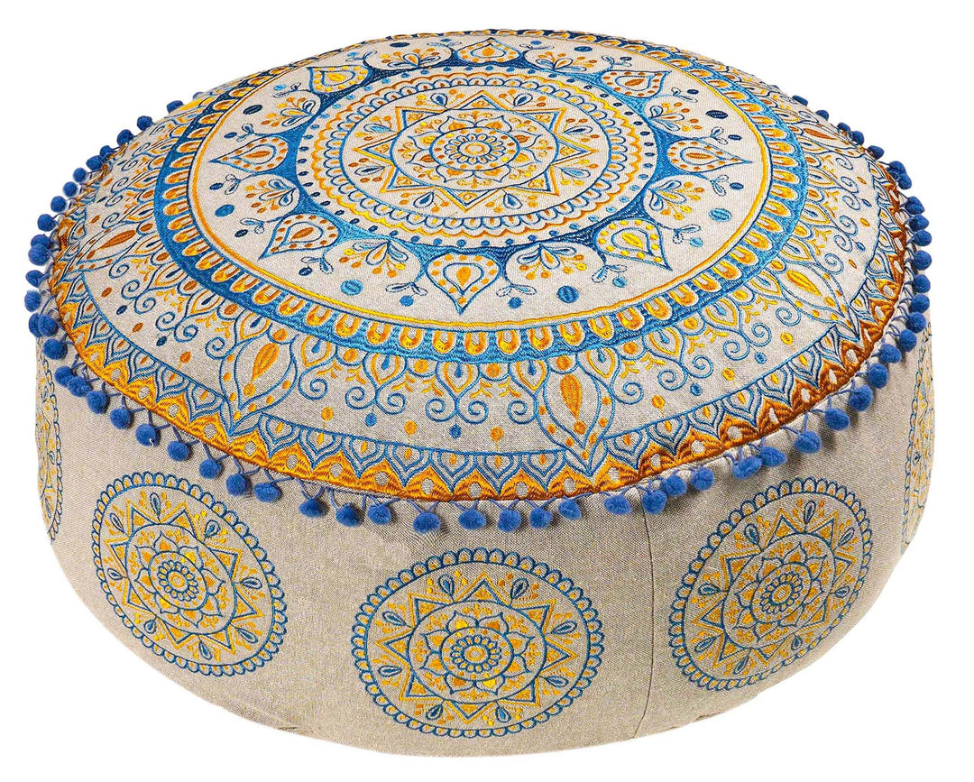 Mandala Life ART Böhmischer Hocker Osmanische Abdeckung -60x20 cm - Luxus-Hocker mit handwerklichem