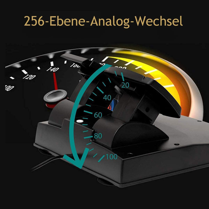 NBCP Gaming Lenkrad, PC Lenkrad mit Pedalen, 270° Lenkrad PC mit Vibration und Force Feedback, Rennl