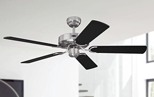 78370 Cyclone 132 cm, Deckenventilator, gebürsteter Stahl Single, Single